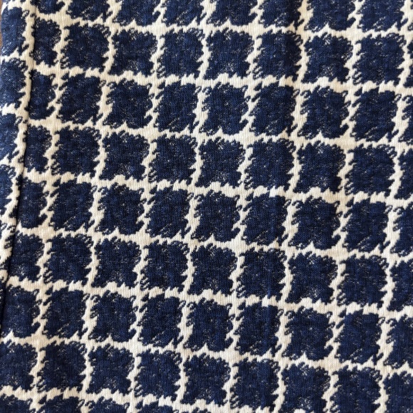 Joseph Ribkoff Blue White Pull On Check Pattern Ankle Pants Women's Size 12 - Picture 5 of 7